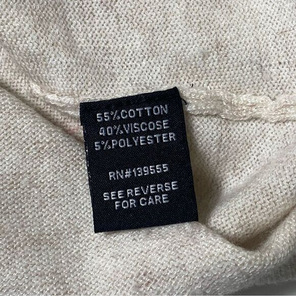 Knyt & Lynk Cream Colored Mock Neck Sweater Double Bell Sleeves Women's Size Med - Picture 11 of 12